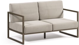 Comova, Udendørs 2-personers sofa, grå, H85x152x85 cm, aluminium