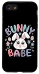 Coque pour iPhone SE (2020) / 7 / 8 Bunny Babe Fleurs de lapin de Pâques