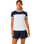 Asics Women Court Ss Top Padel-vaatteet BRILLIANT WHITE