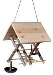 dobar® Mangeoire pour Oiseaux, Aire de Jeux Suspendue, en Bois, mangeoire pour Oiseaux Sauvages, en kit, 29 x 26,5 x 43 cm