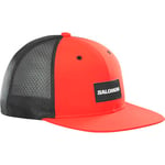 Salomon Trucker Unisex Flat Cap, Bold Style Versatile, Trail Running Hiking Recycled Content, and Breathable Comfort, Orange, L/XL