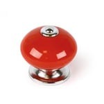 REI - Bouton de meuble Style décoratif en porcelaine Finition rouge Mesures 404036mm Système de fixation Comprend des vis M4 1 unité