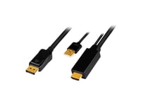 Logilink Ch0091, 2 M, Hdmi + Usb Type-A, Displayport, Hanstik, Rakt