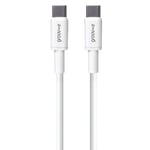 GROOV-E USB-C TO USB-C CHARGING 2M CABLE - WHITE - GVMA023WE