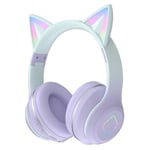 Cute Cat 2.0 - On-Ear Bluetooth Høretelefoner til børn - Lilla