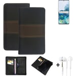 Wallet Case + headphones for Samsung Galaxy S20+ SD865 Protective Cover Brown