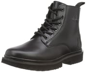 Calvin Klein Jeans Femme Bottes Mid Boot Eva Mid Lace Up Boot Cuir, Noir (Triple Black), 38 EU