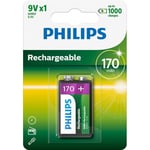 DESTOCKAGE ! Pile Rechargeable 9V / 6HR61 170mAh Philips