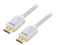 Cable HDMI 2.1 male des deux cotes 1.5m argent