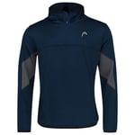 HEAD Men's Club 22 Tech Hoodie, Dark Blue, X-Large