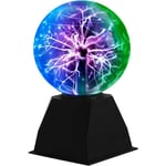 Boule de plasma Boule magique 2 en 1 activé par contact et voix Diamètre 15cm 3 Lumières de couleur - Goeco