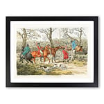 The Hunt By Henry Alken Vintage Framed Wall Art Print, Ready to Hang Picture for Living Room Bedroom Home Office Décor, Black A2 (64 x 46 cm)