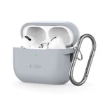 Tech-Protect Apple AirPods Pro (1. & 2. Gen) Silikon Fodral med Karbinhake - Grå