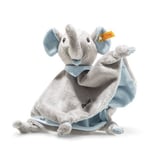 Steiff 241697 Trampili Elephant Comforter Soft Grey / Blue Plush Soother+