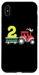 Coque pour iPhone XS Max Tracteur agricole 2ème anniversaire 2 ans pour tout-petits garçons enfants