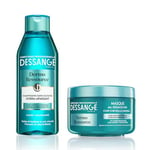 DESSANGE - Coffret Dermo Ressource - Shampoing + Masque Hydra-Apaisant - Formule Enrichie Aux Algues & Niacinamide - Apaise & Hydrate - Pour Cuir Chevelu Sensible & Cheveux Déshydratés - 2 x 250 ml