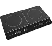 Quest 35840 Double Electric Induction Hot Plate - Black, Black