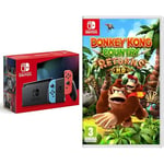 Nintendo Console Switch avec Joy-Con bleu néon et rouge néon & Donkey Kong Country Returns HD