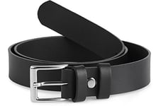 Ladeheid Ceinture enfant en cuir accessoire de mode pour enfants ceinture garçon avec boucle K1D5 (Noir-1 65 cm (Longueur totale 84 cm))