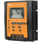 Forehill - Contrôleur de charge solaire pour système de panneaux solaires 12 V/24 v Contrôleur de batterie pv IP32 Minuterie de charge Affichage lcd