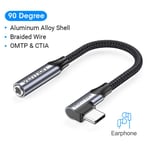 Vention Type C vers 3,5 Jack Écouteur USB-C Type C vers 3,5 mm Casque Adaptateur AUX Câble Audio pour Huawei P40 P30 Pro Xiaomi 10 Nouveau, Gris BGLHA- 10cm