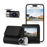 70mai True 2.7K 1944P Ultra Full HD Dash Cam Pro Plus+ A500S, Front and Rear, Built-in WiFi GPS Smart Dash Camera for Cars, ADAS, WDR, Night Vision