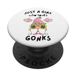 Gonk Lover Gift Cute Just A Girl Who Loves Gonks Summer PopSockets Adhesive PopGrip