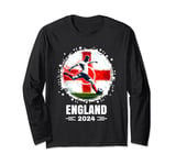 England Flag Football Player England 2024 Football Long Sleeve T-Shirt