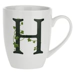 la Porcellana Mug Lettre H, Blanc