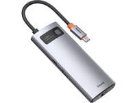 Baseus Metal Gleam, Usb 3.2 Gen 1 (3.1 Gen 1) Type-C, 100 W, 10,100,1000 Mbit/S, Grå, 4K Ultra Hd, 30 Hz