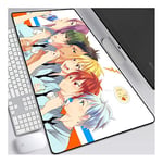 Kuroko's Basketball 900x400mm Tapis de Souris XXL Multifonction Gaming Mousepad XXL Grand sous Main, Anime Souris 3mm Bureau Anti-Glissant Surface Texturée pour Ordinateur, C