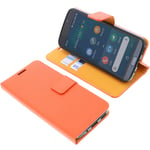 foto-kontor Cover compatible with Doro 8050/8050 PLUS book-style orange case