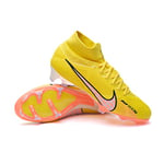 NIKE Men's Zoom Mercurial Superfly 9 Pro Fg High Top, Yellow Strike Sunset Glow Doll, 7.5 UK