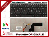 Clavier Portable ASUS U80 U80A UL80V VX5 (Rétroéclairé) (Noir) Avec Autocollants