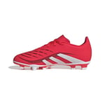 adidas Predator Club Junior Football Boots FG/MG Basket, Lucid Red/FTWR White/Core Black, 23 EU