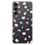 Coque Compatible avec Samsung Galaxy S23 Plus - Hello Kitty Patron Flower