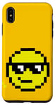 Coque pour iPhone XS Max Cool Smile Face Pixel Illustration Graphic Designs