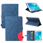 Coque Pour Tablet Samsung Galaxy Tab A 9.7 Sm-T550,Etui Pour Tablet Samsung Galaxy Tab A 9.7 Sm-T550 Pu Housse Flip Coque Avec Built Stand Et Magnétique Fermeture Bande,Bleu