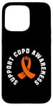 Coque pour iPhone 15 Pro Max Ruban orange pour sensibilisation à la MPOC