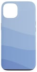 Coque pour iPhone 13 Uni Monochromatique Bleu clair Motif vagues