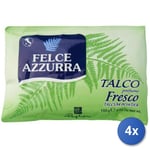 4x Talc Sachet 100 Gr. Felce Azzurra Frais