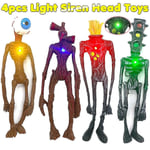 4 st Siren Head docka set Siren Head rörlig docka monster modell plastleksak