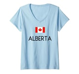 Womens Alberta Canada Vacations Travel Canadian Women Men Country V-Neck T-Shirt