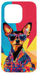 Coque pour iPhone 15 Pro Pop-Art Miniature Pinscher Fashion Cute Colorful Pop Art