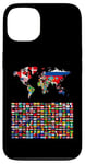 iPhone 13 238 Flags,World Flags,World map with flags. Case