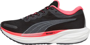 Puma Deviate Nitro 2 Womens Running Shoes Black Cushioned Carbon Sports Trainers