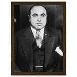 Artery8 Al Capone 1935 Photo Mafia Chicago Gangster The Outfit A4 Artwork Framed Wall Art Print