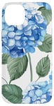 Coque pour iPhone 14 Plus Aquarelle Floral Bleu Hortensias Pretty Blue Floral