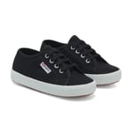 Superga Childrens Unisex Childrens/Kids 2750 Easylite Leather Trainers (Black/White) - Size UK 11.5 Kids