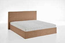 Atlantic Home Collection Espace de Rangement Lit Melody avec Matelas TFK Caramel 160x200 cm